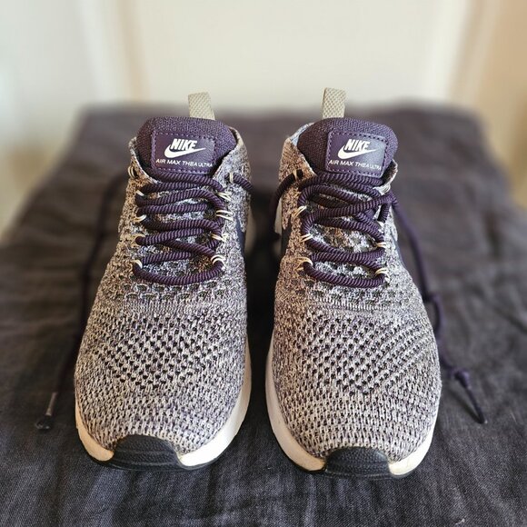 NIKE Air Max Thea Ultra Fly Knit Purple Embroidered Nike on back Size 7 - Picture 2 of 10